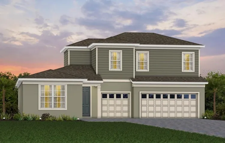 Exterior Design. Artistic rendering for this new construction home. Pictures are for illustrative purposes only. Elevations, colors and options may vary.