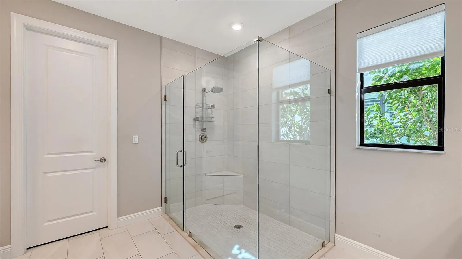 Walk-in glassed shower