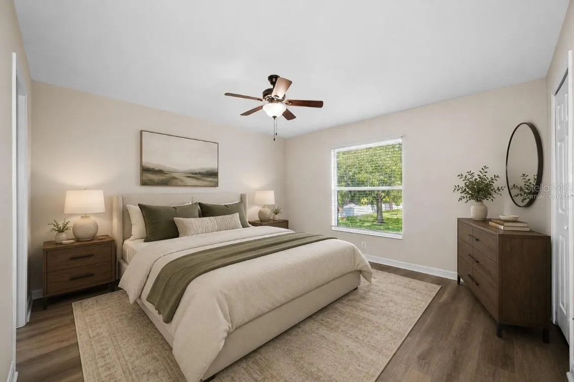 Virtually Staged Primary Bedroom