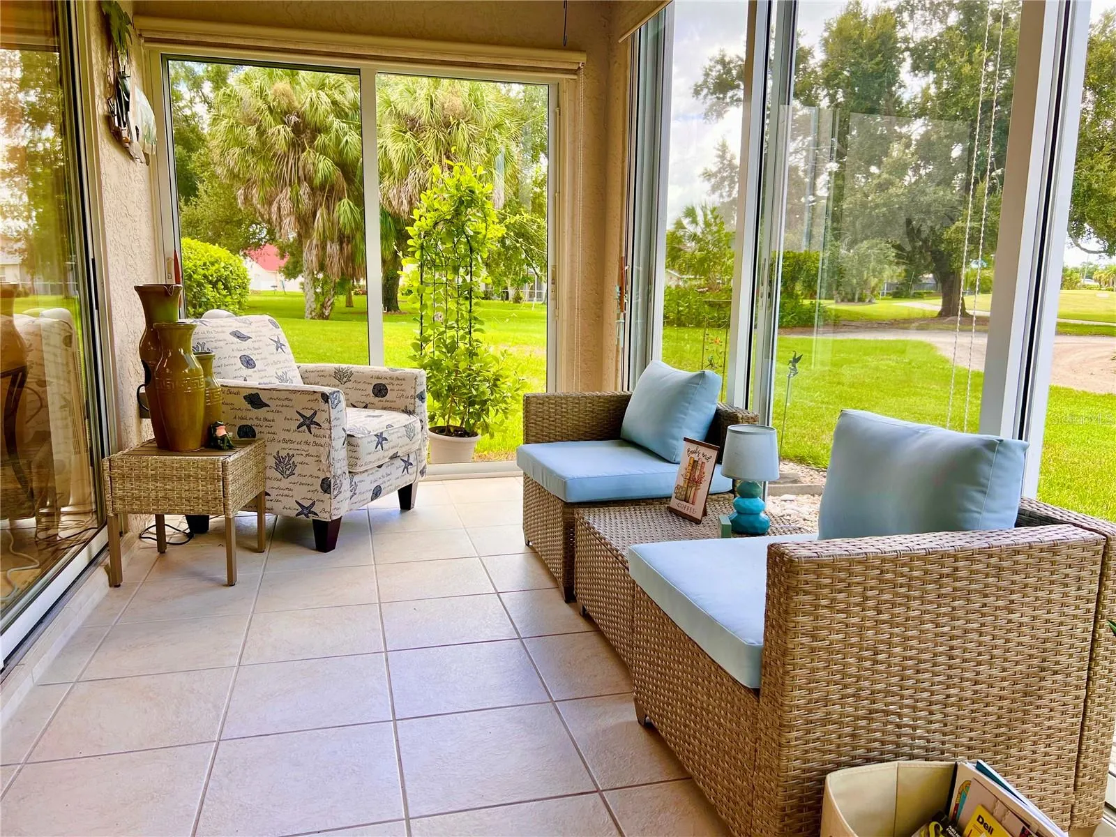 Enjoy the manicured views offered by the golf course.