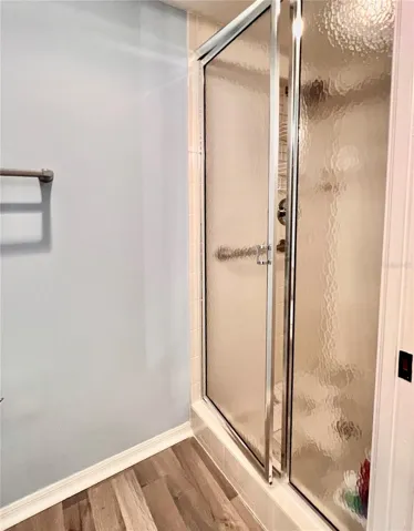 Walk in tiled shower in Primary Bathroom