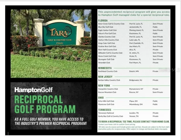 Joining Tara gives you access to many other private golf courses
