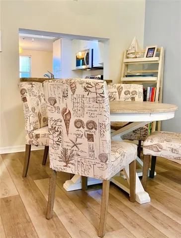 Dining room is open to the kitchen as well