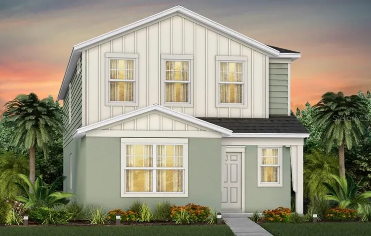Exterior Design. Artistic rendering for this new construction home. Pictures are for illustrative purposes only. Elevations, colors and options may vary.
