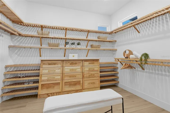 Primary suite walk-in closet
