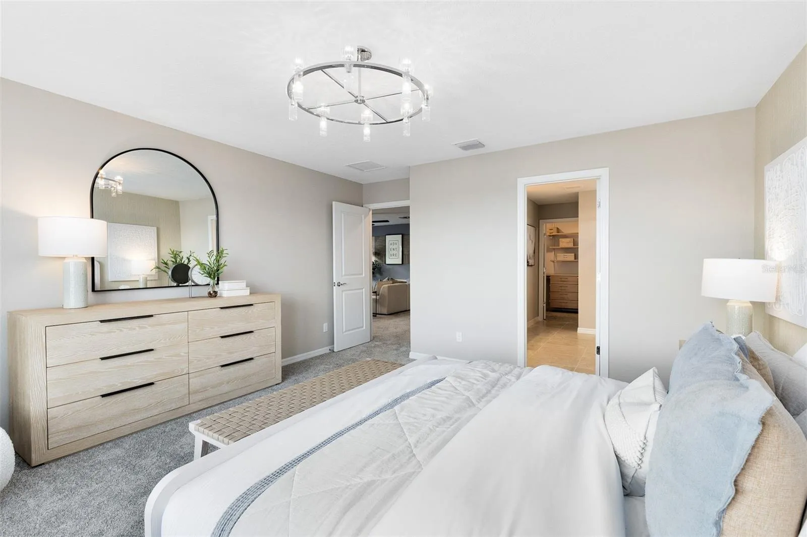 Model Home Design Only. Pictures and furnishings are for illustrative purposes only. Elevations, colors and options may vary. Furniture is for model home staging only.