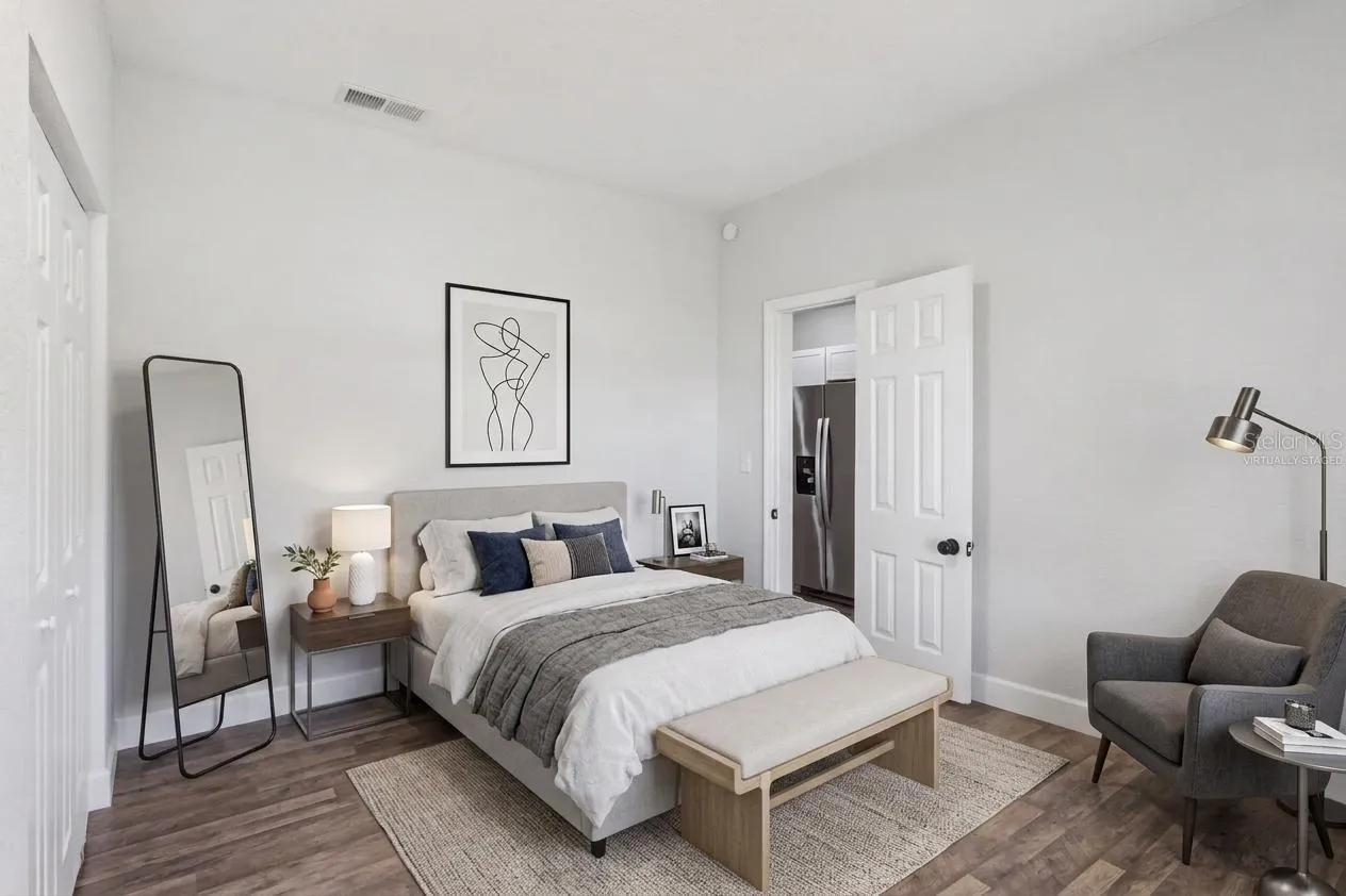 Virtually staged bedroom 2