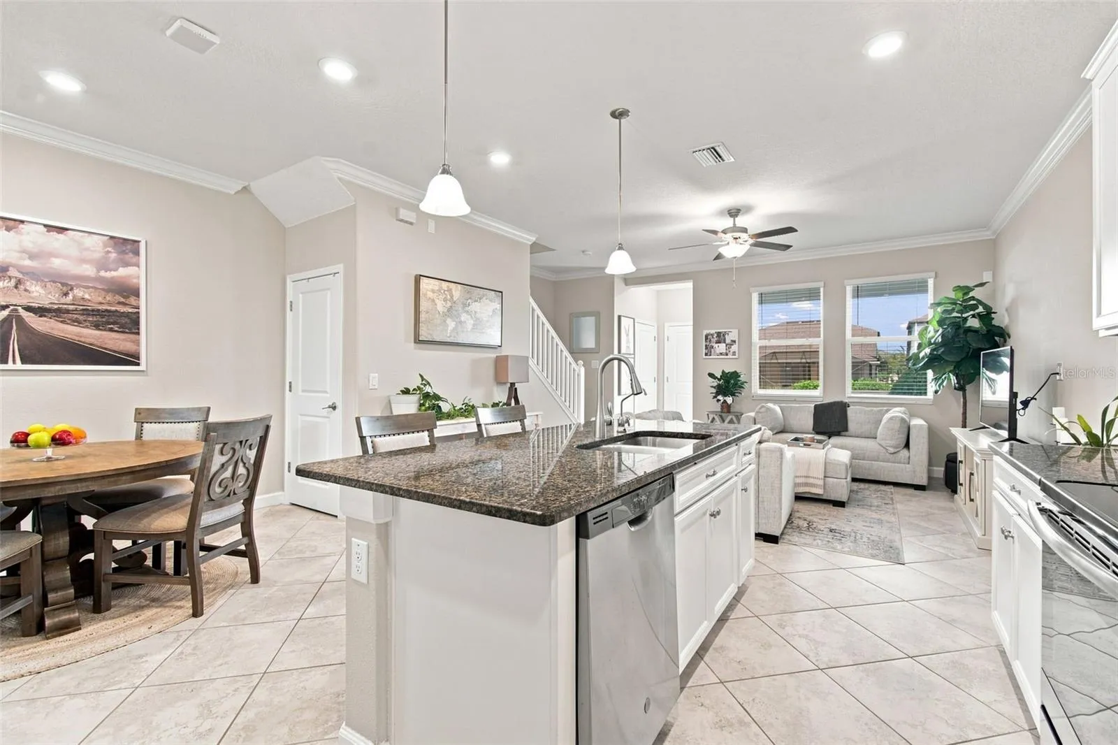 Kitchen and Living Room