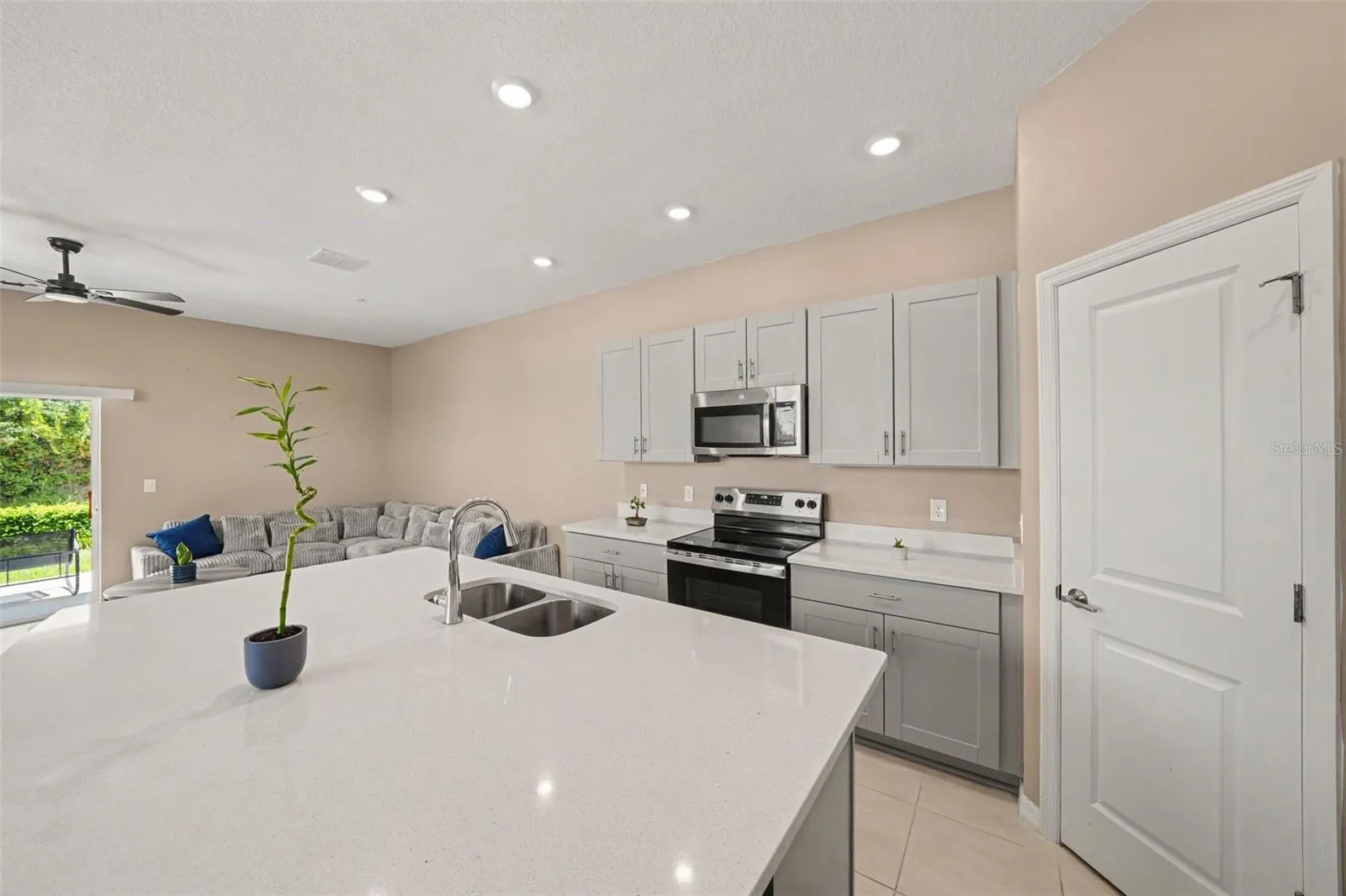 Kitchen with Tons of Countertop Space and Deep Double Sink