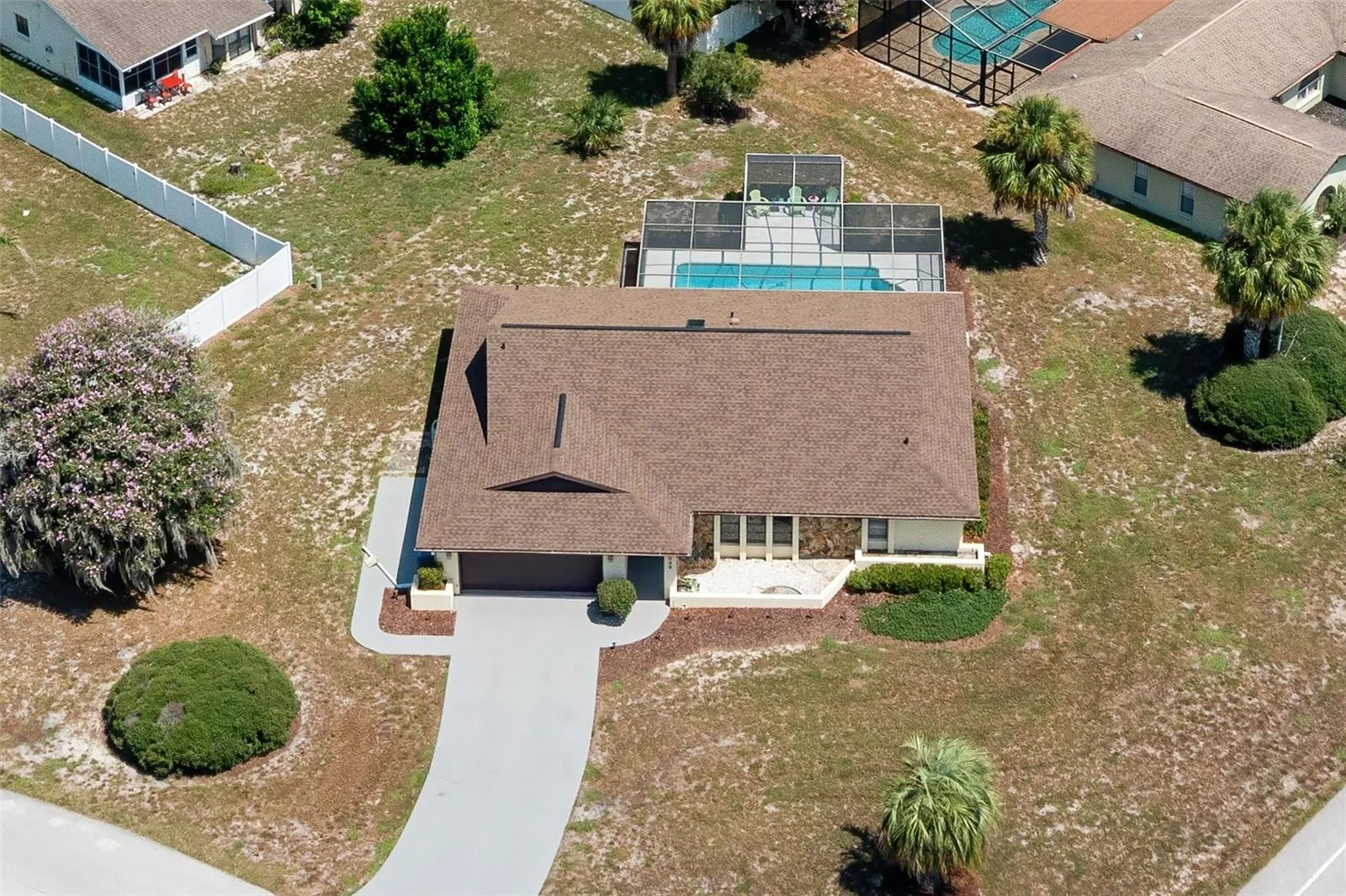 Home is on a large Corner Lot