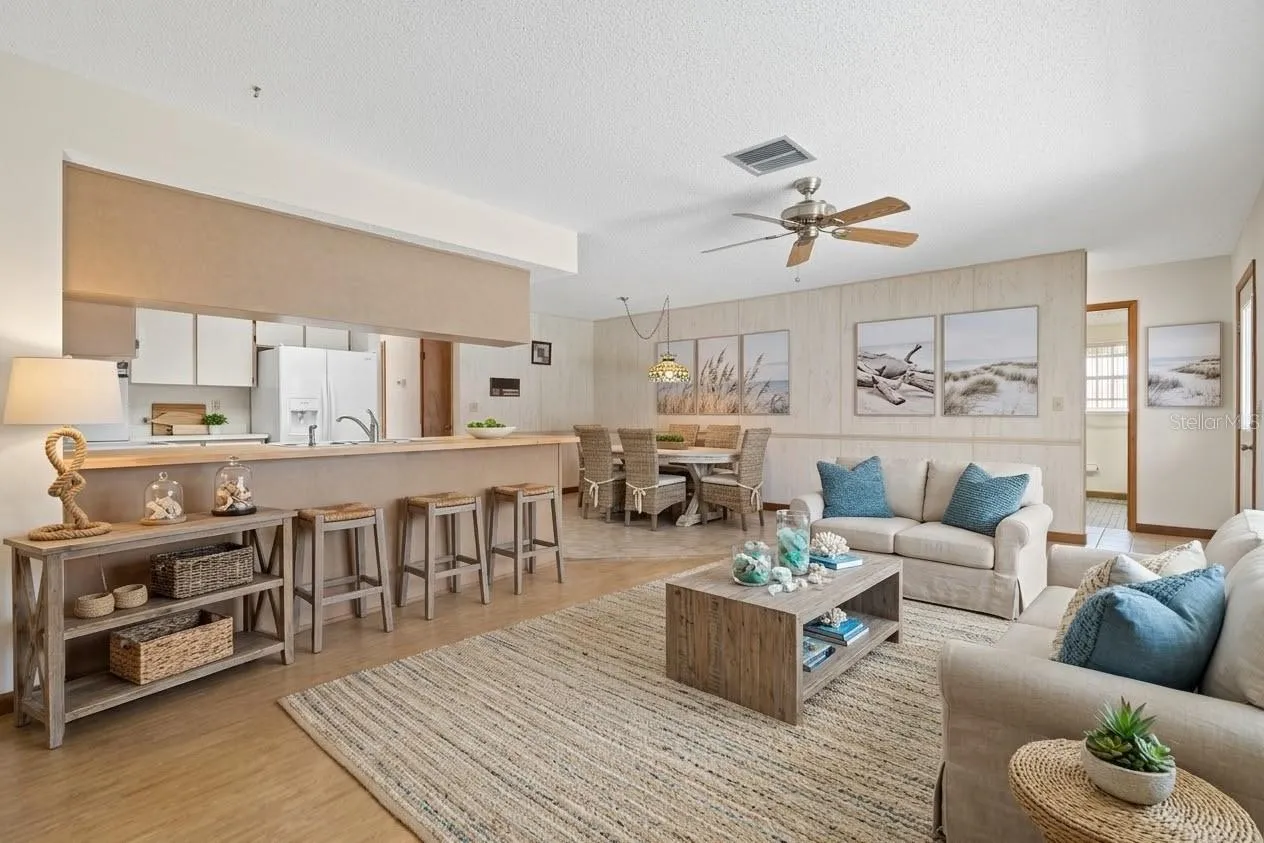 Staged photo of the family room