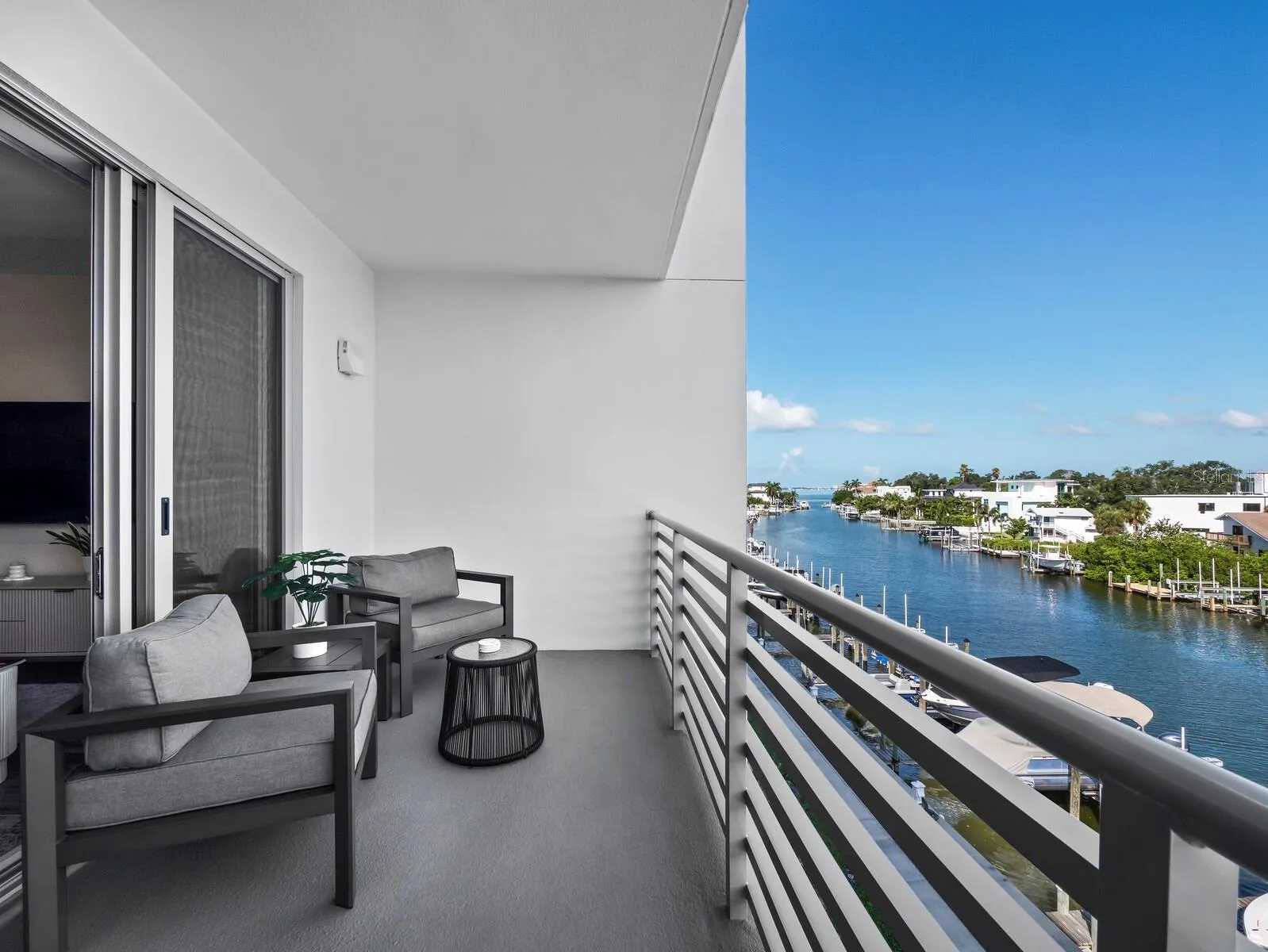 View from private balcony facing west