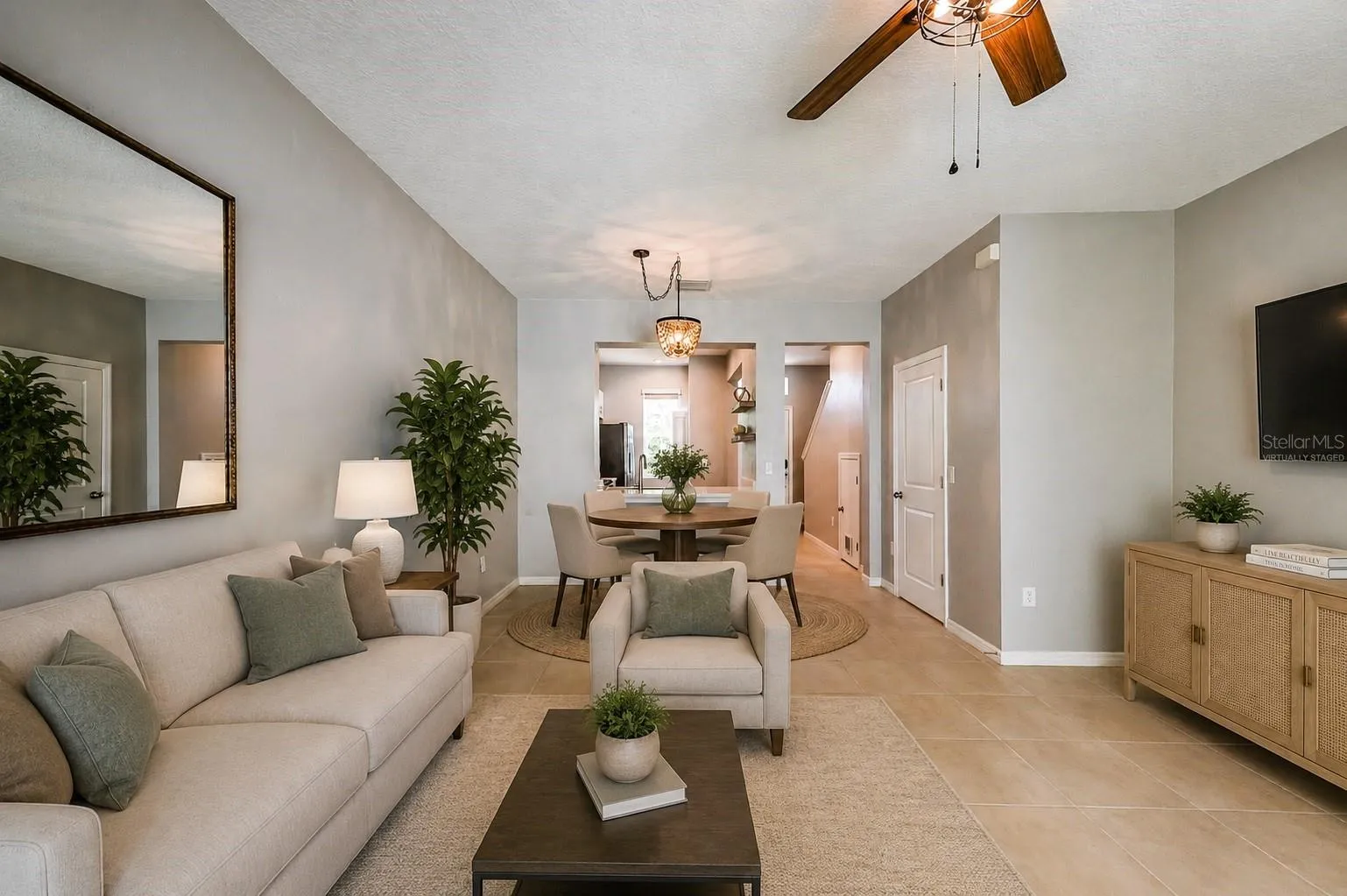 Virtually Staged Living Room