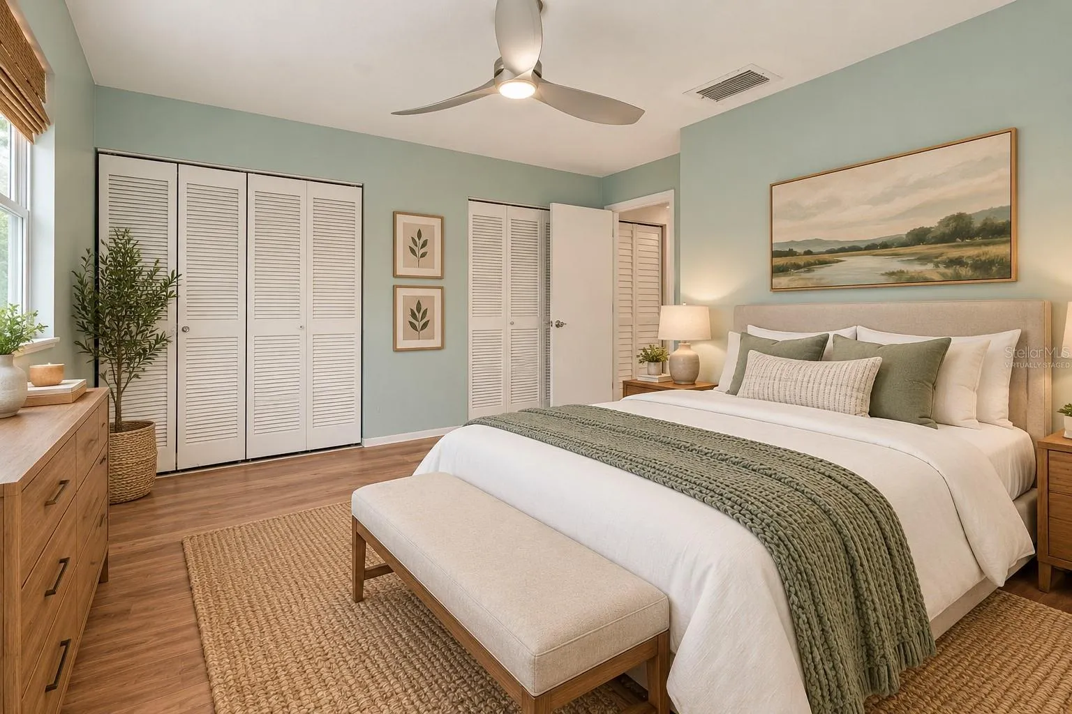 Master Bed Virtually Staged