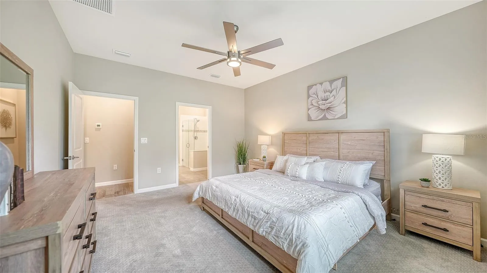 Primary Bedroom with Ensuite Bath &amp; Walk-In Closet