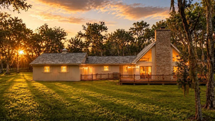 Rear Elevation at Twilight