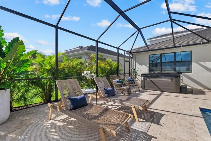 Large Lanai with lots of room for entertaining!