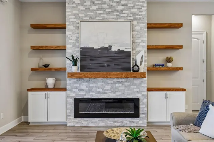 Stone Fireplace