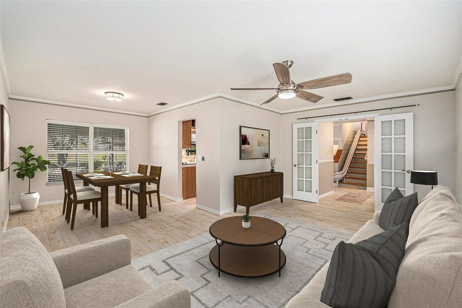 Formal living and dining room