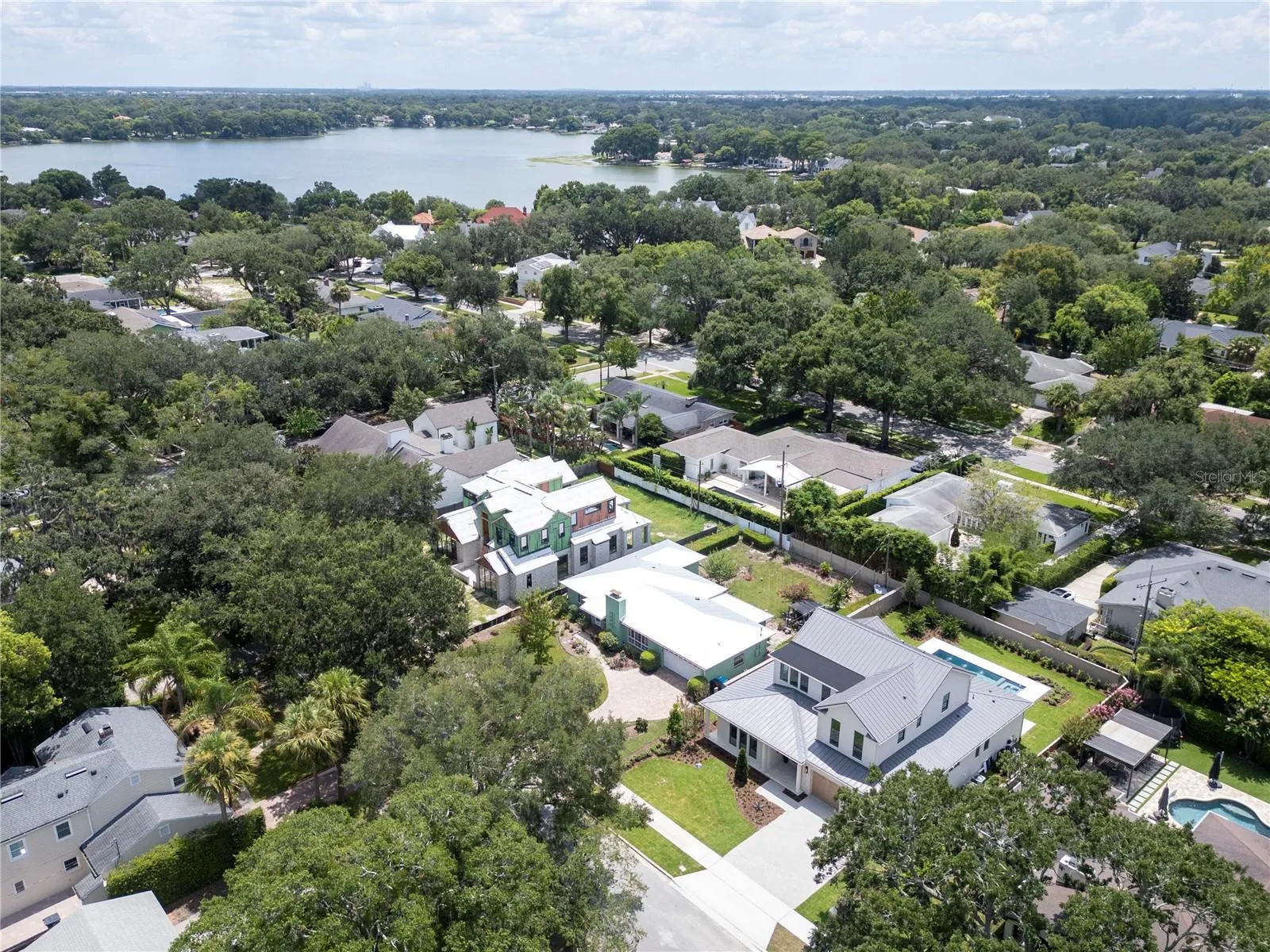 Aerial east to lake Sue