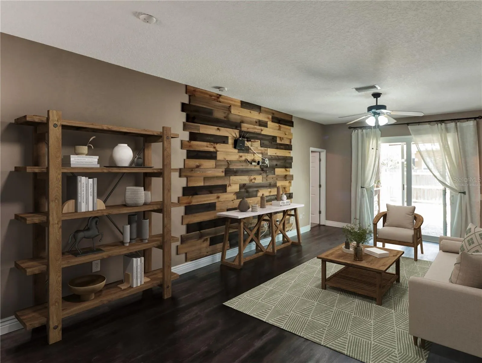 Family Room virtually staged