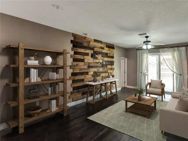 Family Room virtually staged