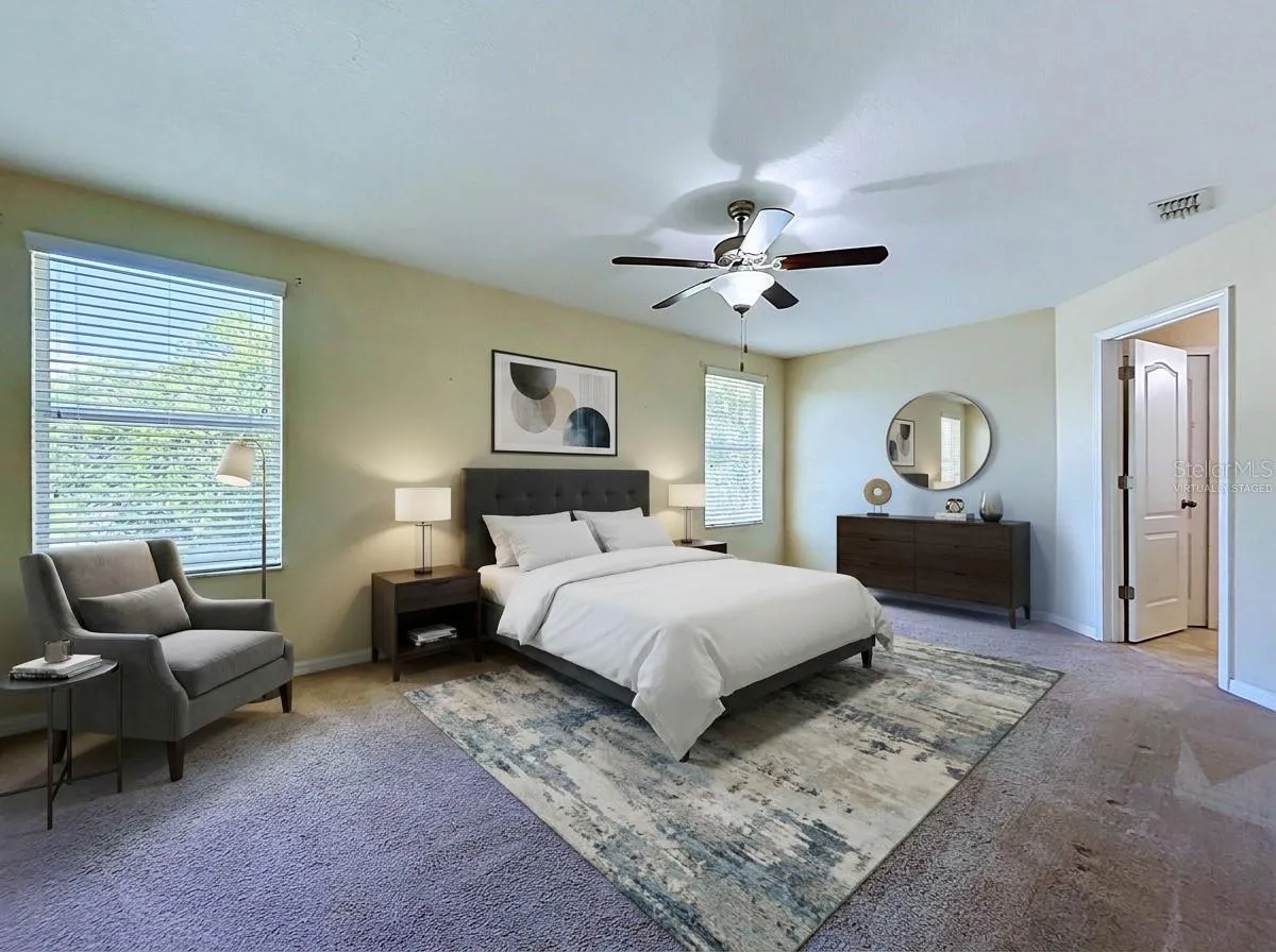 Virtually staged-  Master room