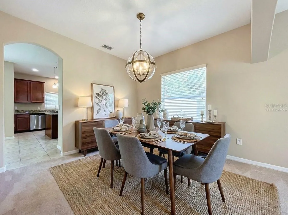 Virtually staged- Dining Room