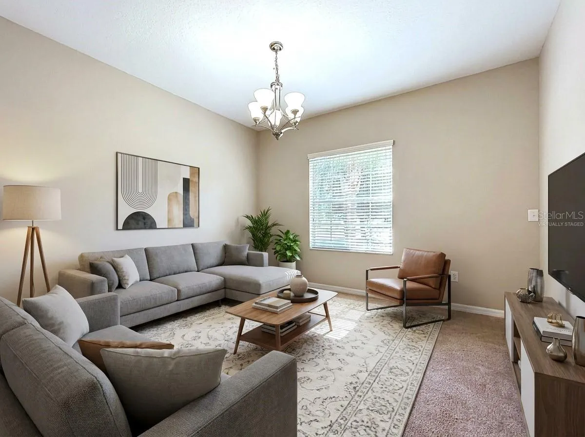 Virtually staged- Living Room