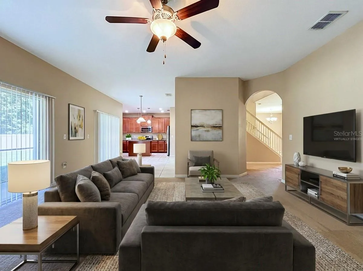 Virtually staged- Family/TV Room