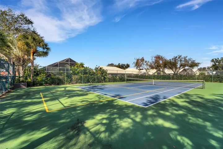 Neighborhood tennis/pickleball courts.
