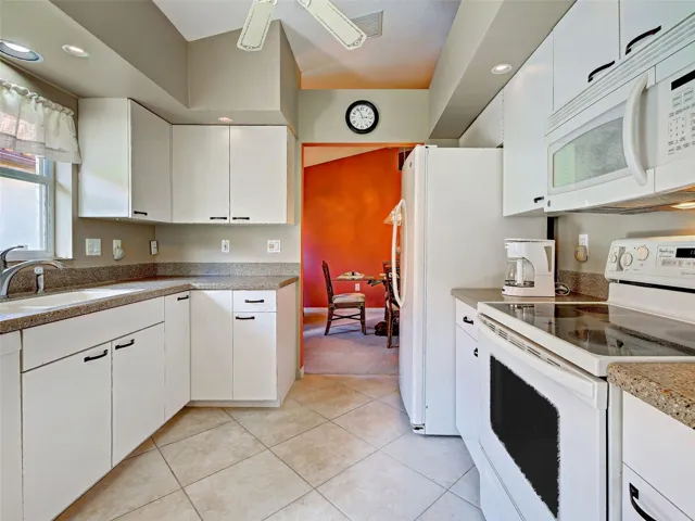View of the kitchen from the eat-in space.