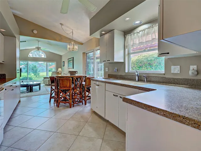 Kitchen view from the dining room.