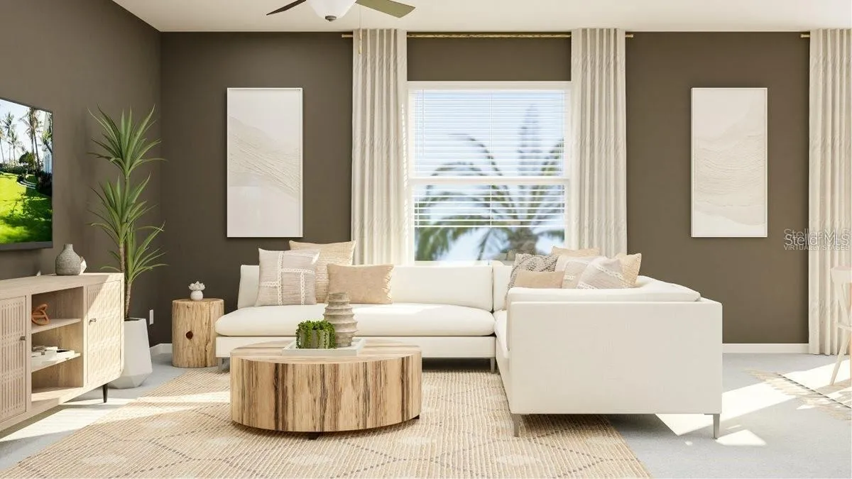 Living room-Staged