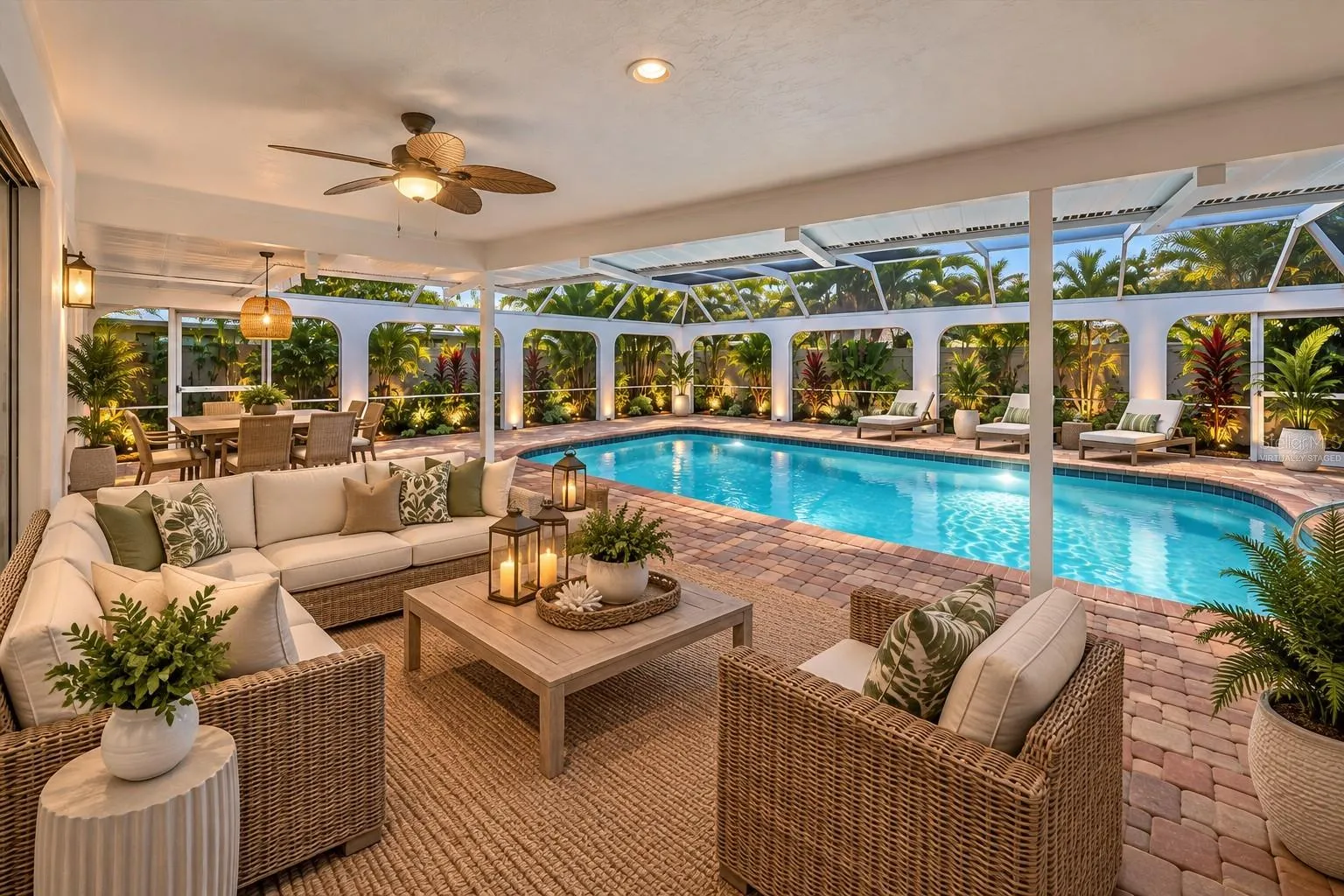 Virtually Stagedpool Lanai