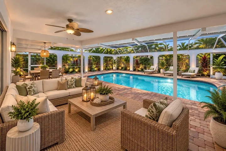 Virtually Stagedpool Lanai