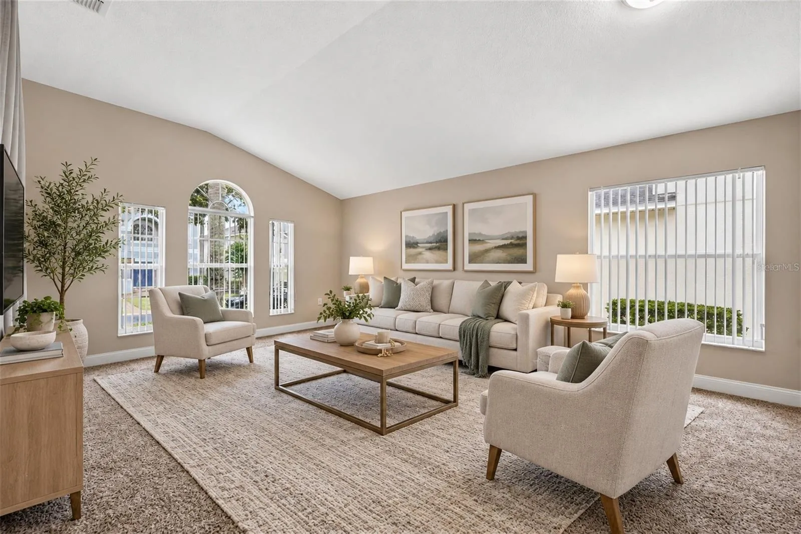 Virtually Stage Formal Living Room