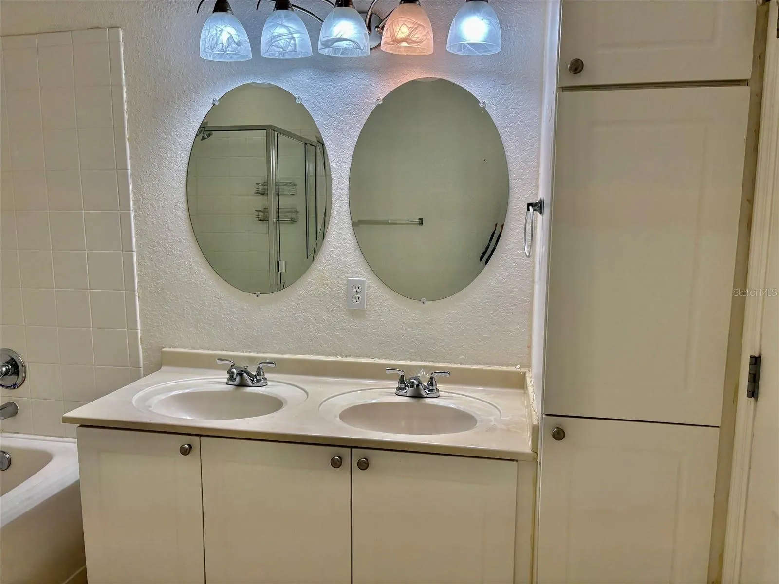 Primary double vanity.