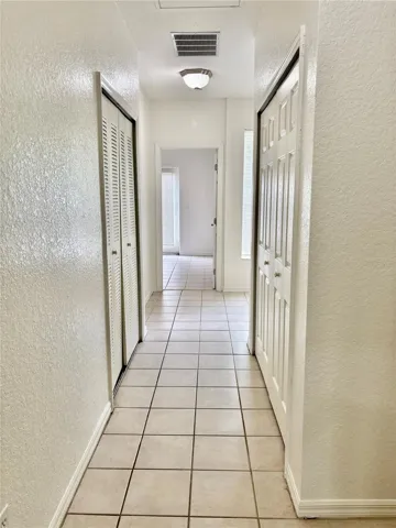 Hallway separating the two suites.