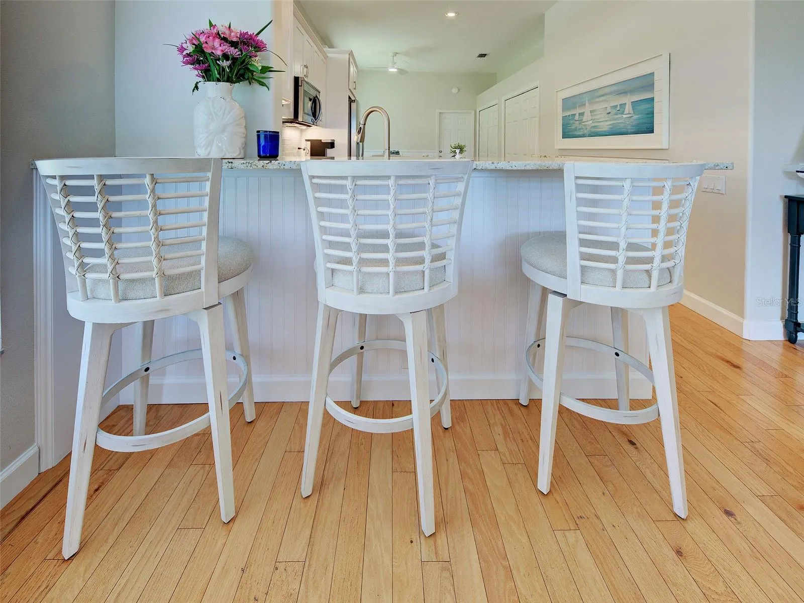Plenty of seating options for eating in the kitchen