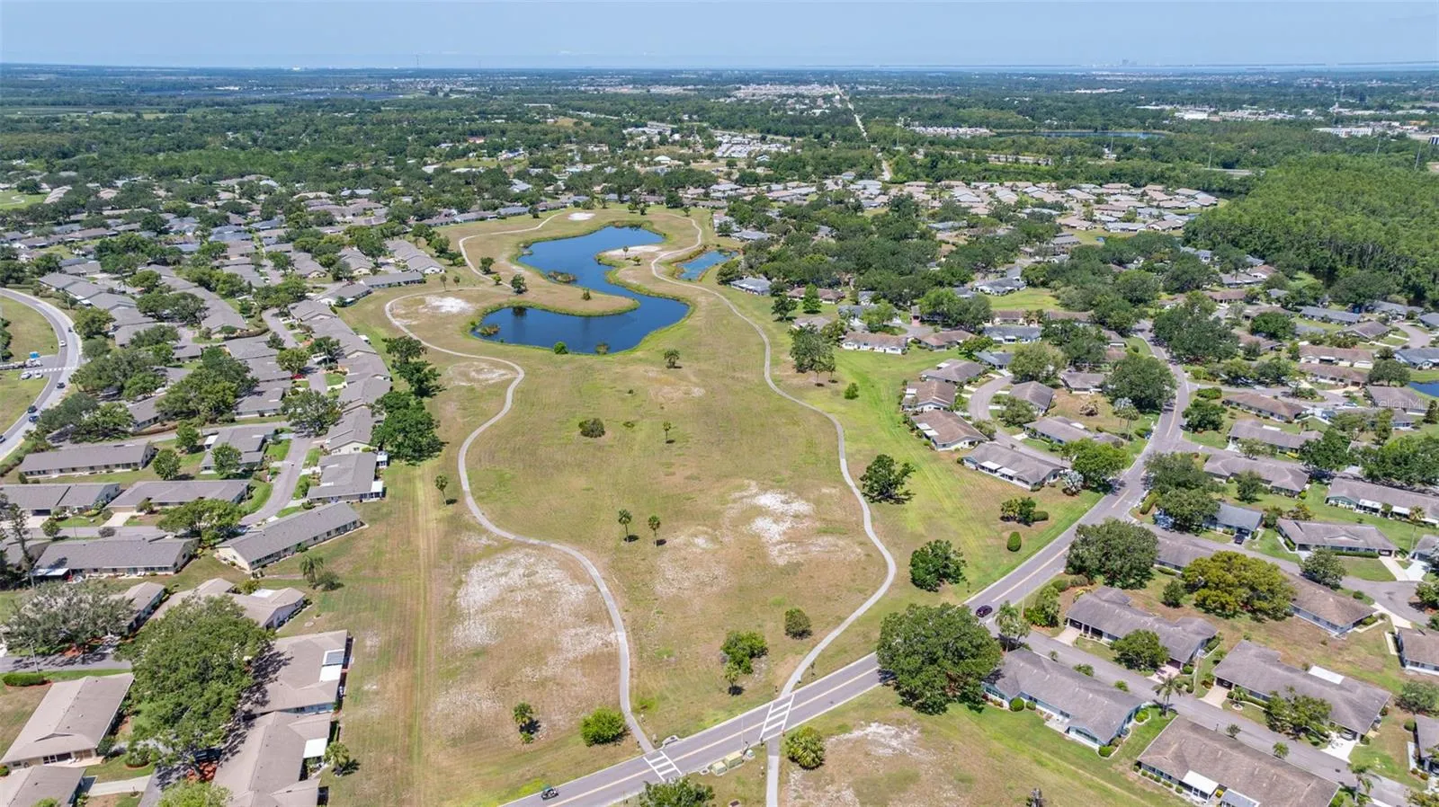 Retired golf course - now pedestrian greenway trails
