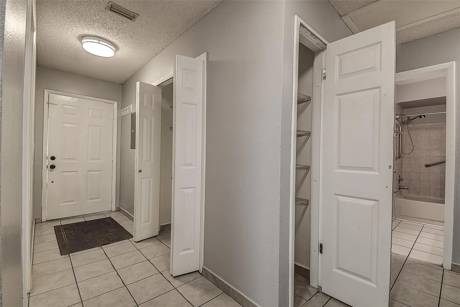 Sizable linen closet in hallway and closet for 3rd bedroom