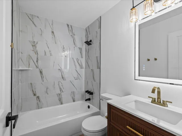 Bathroom 2 lighted mirror