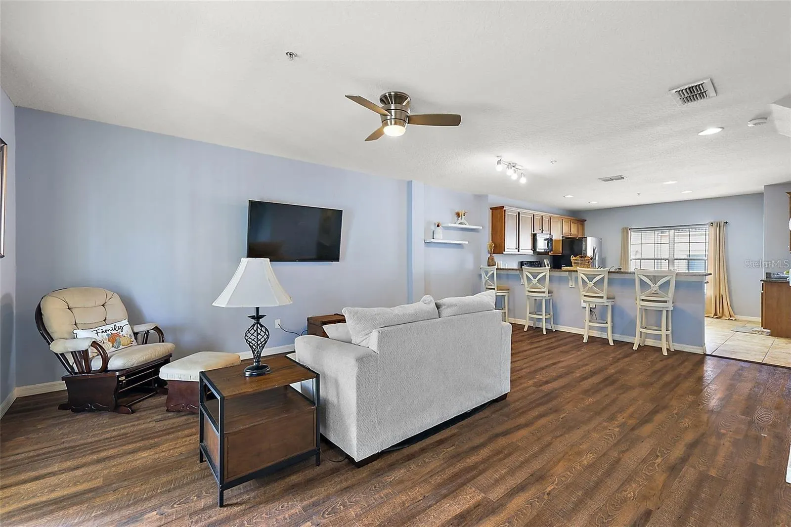 open living room area