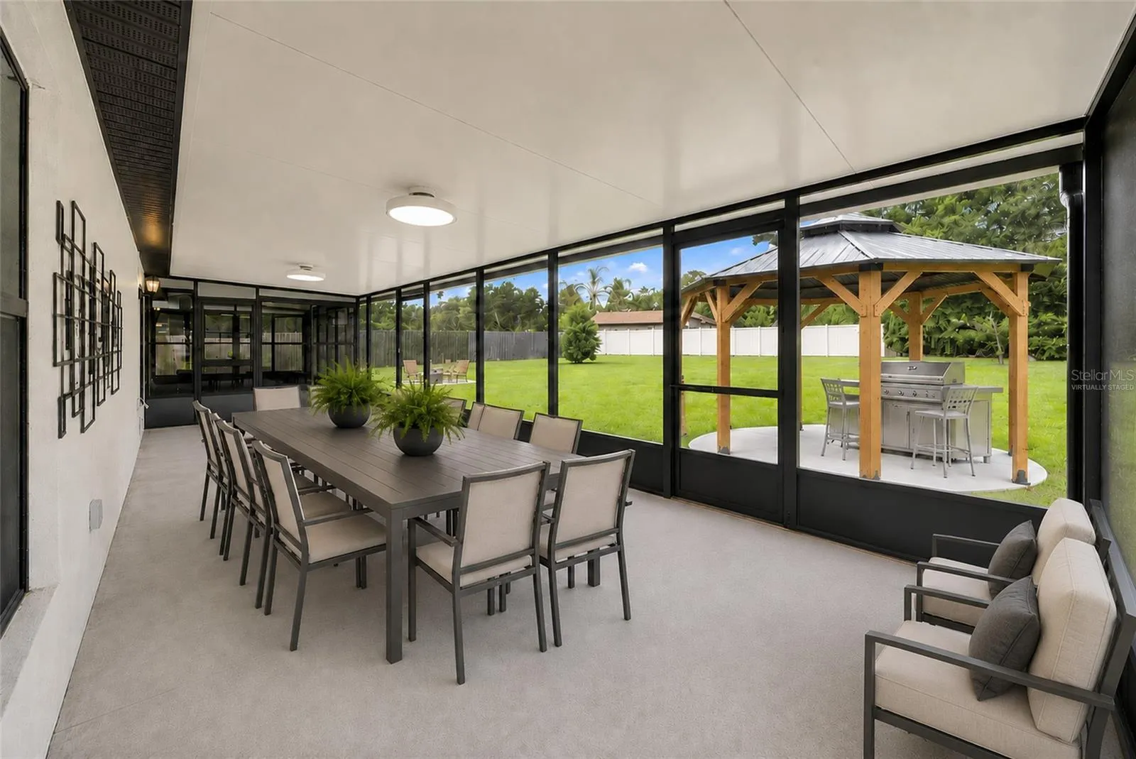 Virtually Staged Screened Lanai