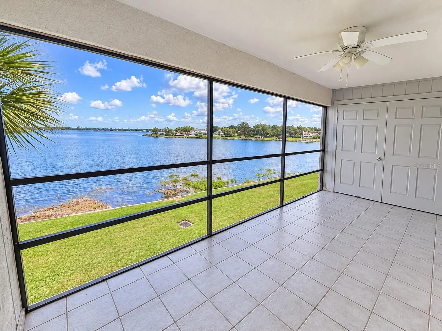 Lake view from fully screened, private balcony