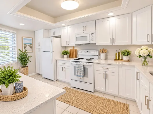 Virtually staged kitchen