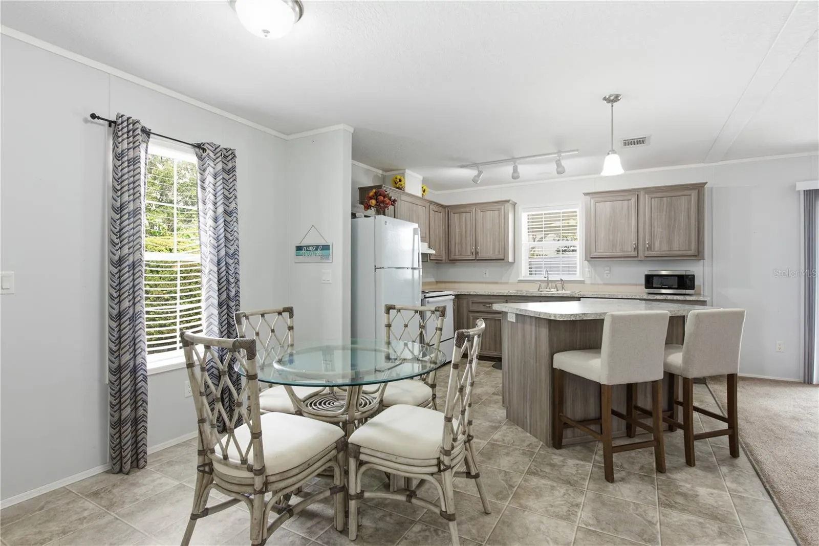 Open kitchen and dining