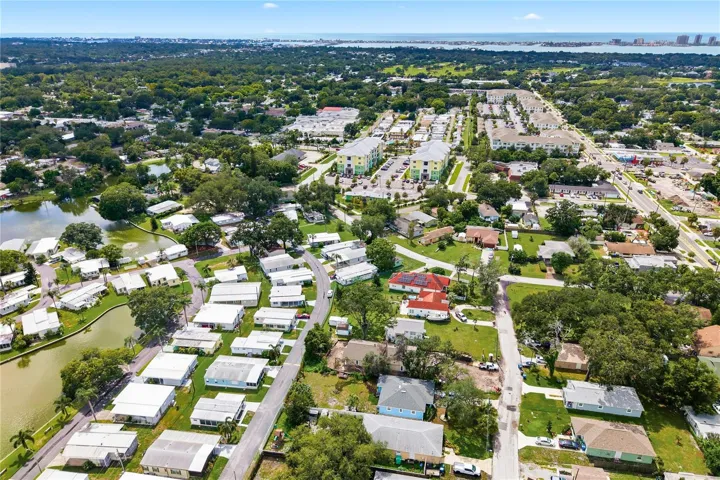 Aerial with lake