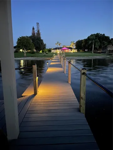 Dock with lights